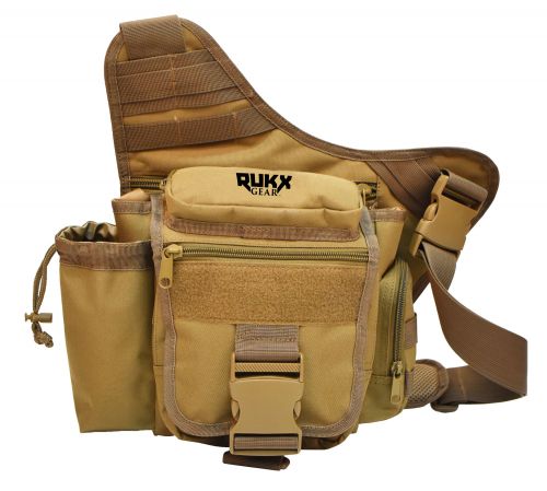 RUKX GEAR Sling Bag Single Strap 600D Polyester Tan