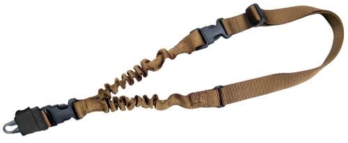 Tacshield Shock Sling with Double QRB 1.25 W Single-Point Coyote Webbing for Rifle/Shotgun