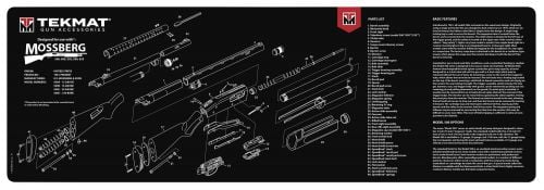 TekMat Original Cleaning Mat Mossberg Shotgun Parts Diagram 12 x 36