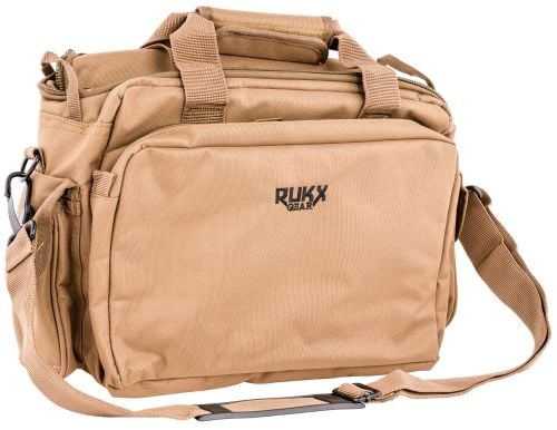 RUKX GEAR Tactical Range Bag 16 Tan Tan 600D Polyester