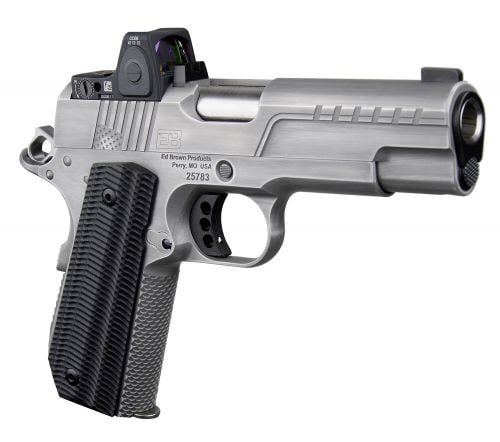 Ed Brown FX2 45 ACP 4.25 7+1 Stainless Steel Slide Black G10 Grip with Trijicon RMRcc Sight