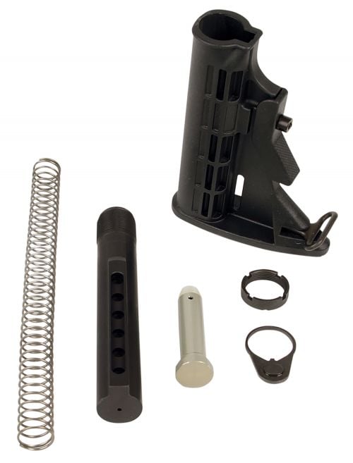 LBE Unlimited Complete Mil-Spec Stock Kit 6 Position Black Synthetic AR15/M4