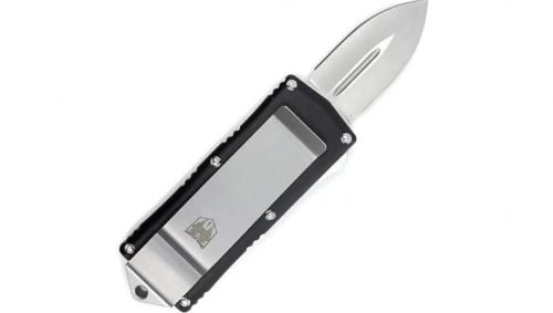 Cobra Tec Knives Money Clip 1.75 Plain D2 Steel Black Aluminum Handle OTF