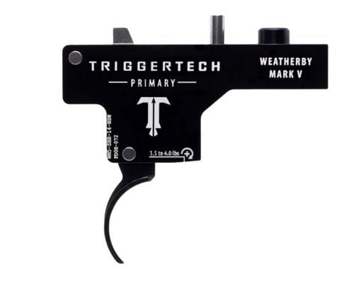 TriggerTech Weatherby Mark V Primary Adjustable Single-Stage Drop-In Curved Trigger 1.5 lb to 4.0 lbs Black PVD Finish