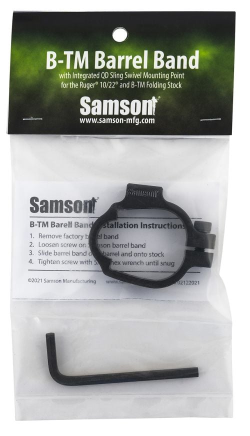Samson B-TM Barrel Band Rifle Ruger 10/22 Black Anodized 6061-T6 Aluminum 0.50