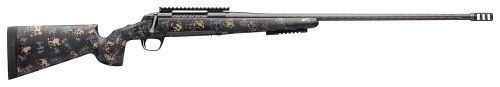 Browning X-Bolt Pro 6.8 Western 3+1 24 Fluted MB Carbon Gray Elite Cerakote Sonora Carbon Ambush Camo Fixed McMillan