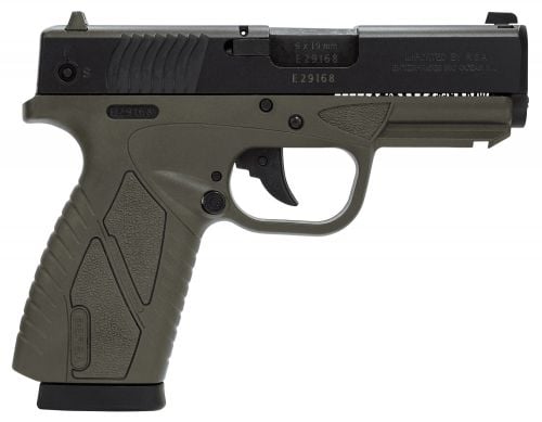 BERSA/TALON ARMAMENT LLC BP9ODCC BPCC Concealed Carry 9mm Luger Caliber with 3.30 Barrel, 8+1 Capacity, Olive Finish Picatinny 