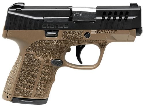 Savage Arms Stance with TruGlo Night Sights Flat Dark Earth/Black 8 Rounds 9mm Pistol