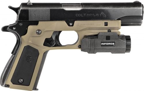 Recover Tactical Frame Grip Tan Polymer Frame with Interchangeable Black & Tan Panels for Standard Frame 1911
