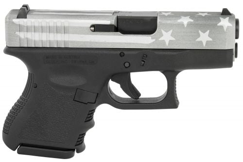 Glock G26 Gen3 Subcompact 9mm 3.43 10+1 Overall Black/Coyote Battle Worn Flag Cerakote with Steel Slide, F
