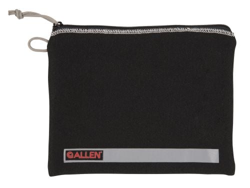 Allen Pistol Pouch made of Black Polyester with Lockable Zippers, ID Label & Fleece Lining Holds Full Size Handgun 7 L x 9