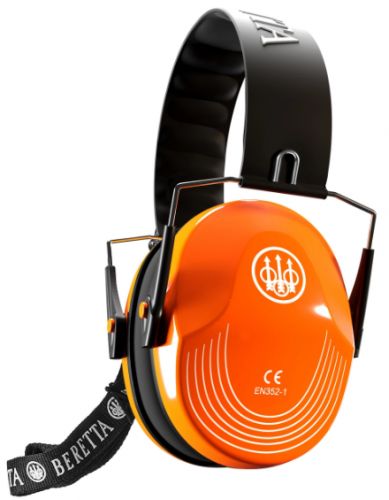 Beretta USA Safety Pro Muff 25 dB Florescent Orange Ear Cups with Black Headband & White Accents