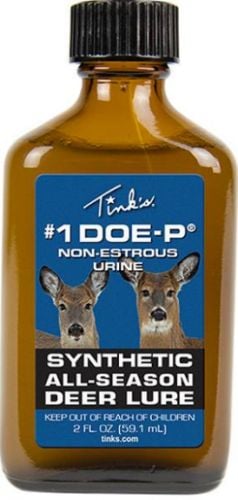 Tinks #1 Doe-P Synthetic Deer Attractant Doe Urine Scent 2 oz Glass Bottle