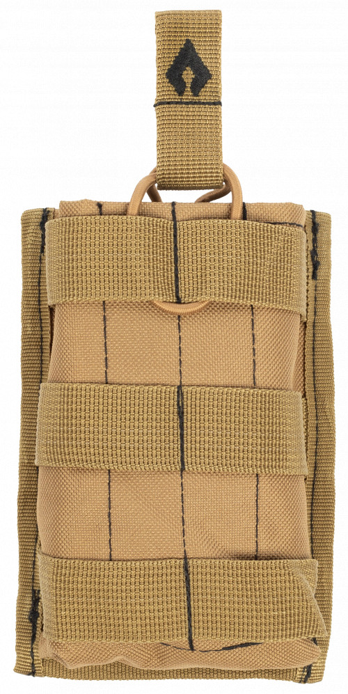 Advance Warrior Solutions AROTSMPTN Single Mag Pouch Open Top Tan MOLLE