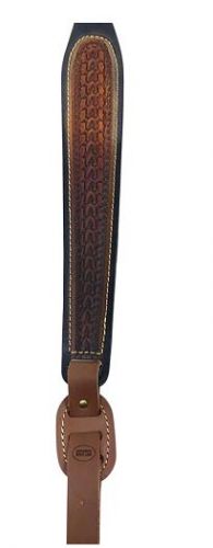 Hunter Company 027-139-3 Cobra Chestnut Tan & Black Painted Leather/Suede with Embossed Design, Quick Adjust