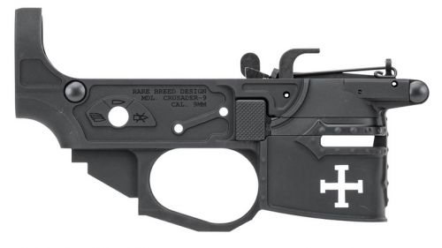 Spikes Tactical Rare Breed Crusader 9mm Luger, Black Anodized Aluminum for AR-Platform