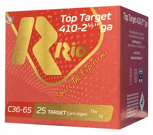 Rio Ammunition RC3675 Top Target Heavy Field .410 gauge 1300 fps 1/2 oz 7.5 Shot 25 Per Box/ 10 Cs
