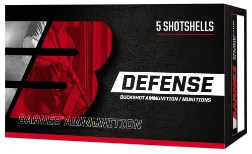 Barnes Defense 00 Buckshot 12GA Ammo  2-3/4  8 Pellet  5rd Box
