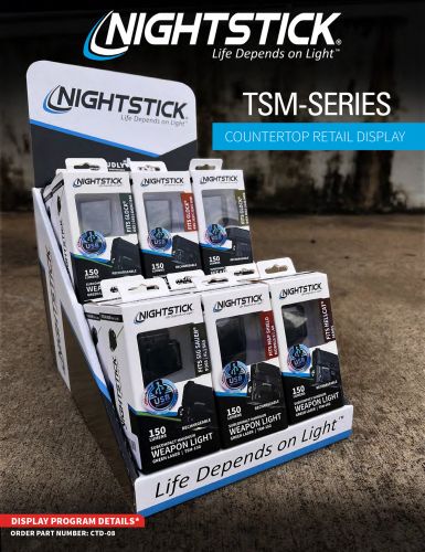Nightstick Counter Display 12 TSM Weapon Light w/Green Laser