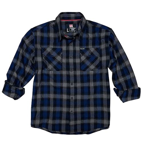 Hornady Gear Flannel Shirt - Navy/Black/Gray - 2XL