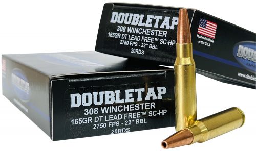 DoubleTap Ammunition 308 Win 165 gr Lead Free Hollow Point 20 Per Box