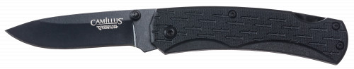 Camillus CamLite 2.25 Folding Plain Black TiCN Bonded 440 SS Blade, Black Textured GFN Handle