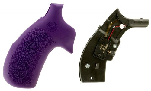 Hogue 19086 Laser Enhanced Grip Laser Grip S&W K/L Frame Round Butt Purple Rubb
