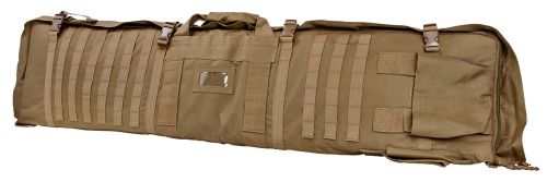 NcStar CVSM2913T VISM Deluxe Rifle Case with MOLLE Webbing, ID Window, Padding & Tan Finish Folds out to 66 L x 35