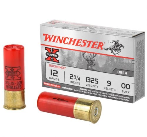 Winchester Super X Buckshot 12 Gauge Ammo 2-3/4 00 Buck 5 Round Box