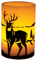 RIVERS EDGE PAINTD DEER CANDLE - 1020