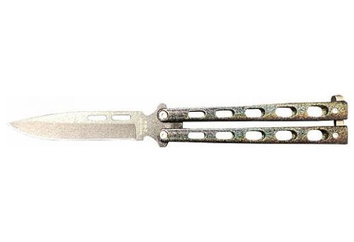 Bear & Son Butterfly Knife 2.38 Galaxy Pwdr Coat Spr Pnt