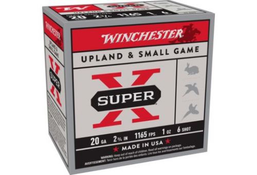 Winchester Super-x 20ga 2.75 1165fps 1oz #6 250rd Case Lot