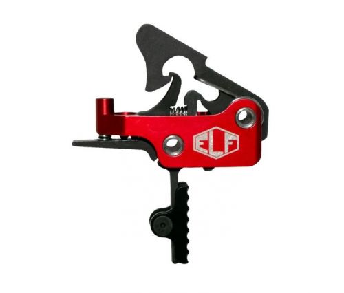 Elftmann Tactical Apex, Adjustable Trigger, Straight with Black Shoe, Fits AR-15, Anodized Finish, Red APEX-B-S