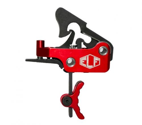 Elftmann Tactical Apex, Adjustable Trigger, Curved with Red Shoe, Fits AR-15, Anodized Finish, Red APEX-RC