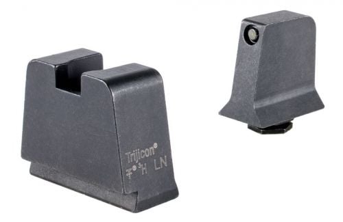 Trijicon, Suppressor/Optic Height, Night Sights, Black Front with Metal Rear & Green Lamps, For Glock 42,43,43X,48
