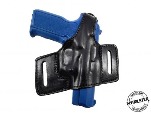 Black Beretta 8000 (Cougar) Thumb Break Belt Right Hand Leather Holster
