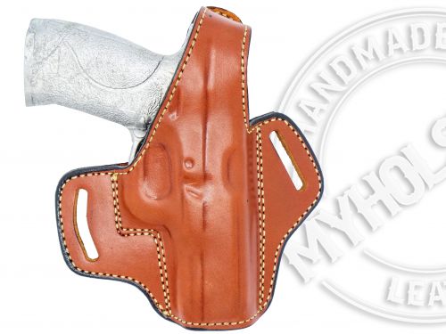 Brown Sig Sauer P320-M17 OWB Thumb Break Leather Belt Holster