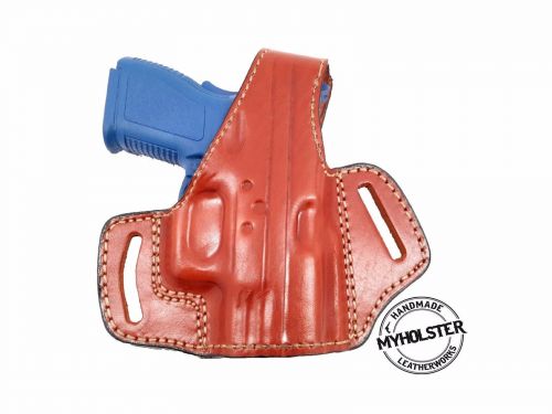 Brown For Glock 26/27/33 OWB Thumb Break Leather Belt Holster