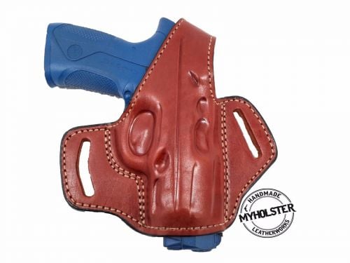 Brown OWB Thumb Break Leather Right Hand Belt Holster for Steyr M9 A1 9mm