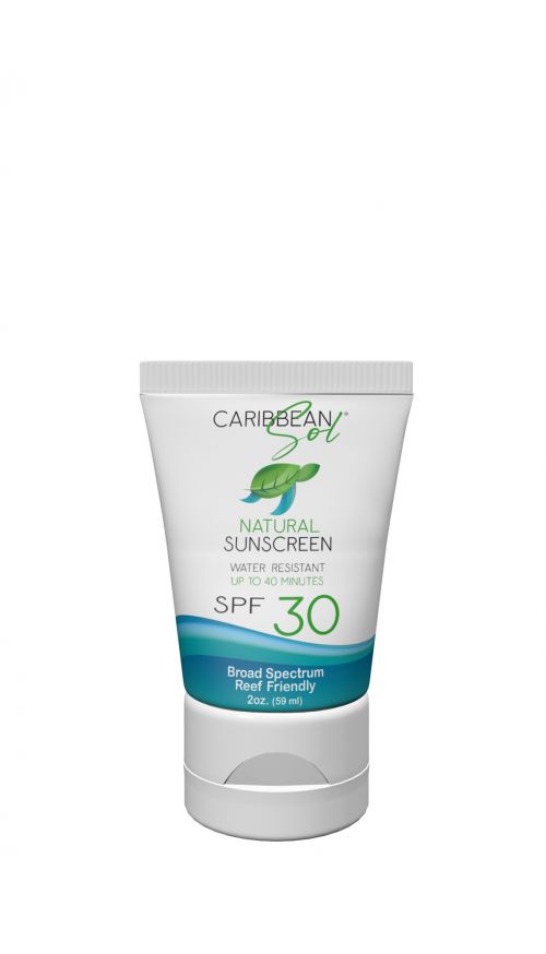 Caribbean Sol SPF30 Lotion 2oz Mineral Based Using ZINC Oxide
