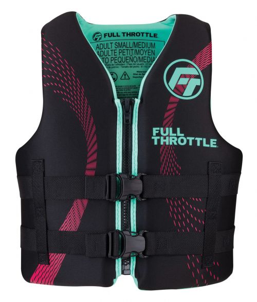 Full Throttle Adult Rapid-Dry Life Jacket, Aqua, S/M