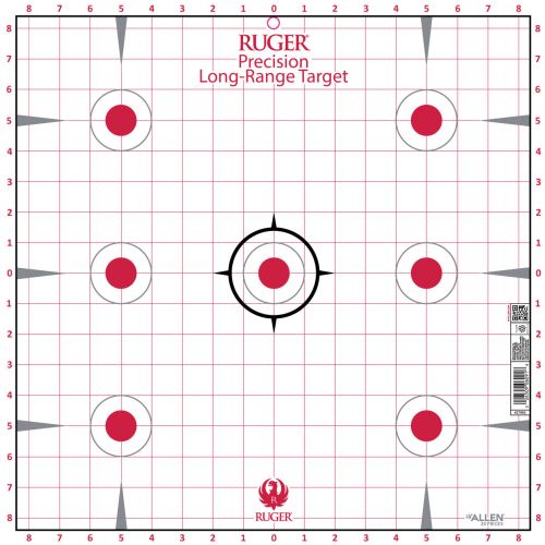 Allen Ruger Paper Target Seven Spot Precision Sight In 17 X 17, 20 Pack