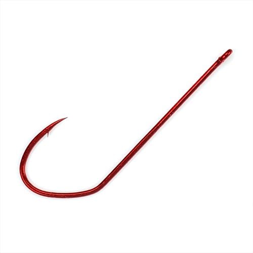 Gamakatsu Stiletto Hook Red, Size 6, 25 per Pack