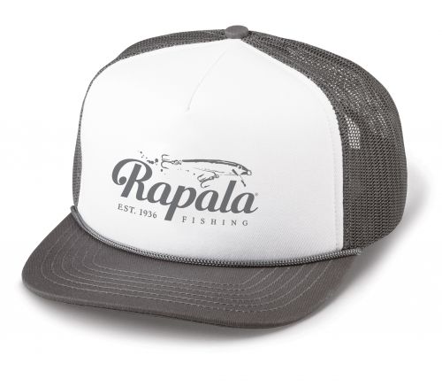 Rapala Foam Cap, Vintage Logo Mesh Back, Snapback, Grey