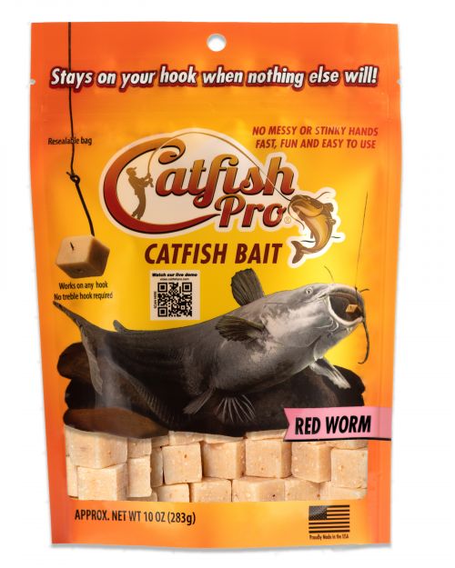 Catfish Pro Red Worm Catfish - Bait 10 oz. Resealable bag