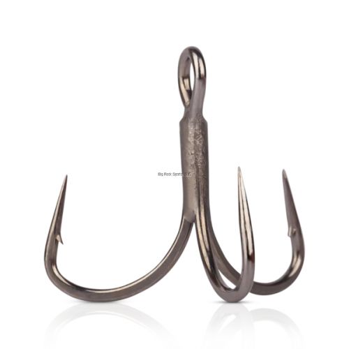 Mustad Tactical Bass Hooks, In-Line Triple Grip Short, 8, 6 pack, TS Finish