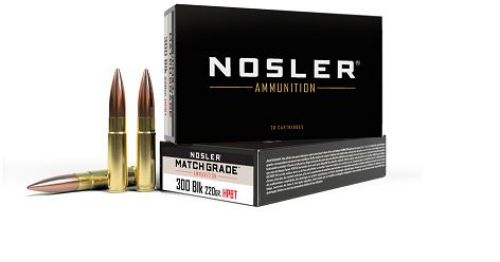 Nosler Match Grade Ammo 300 BLK 220gr Custom Competition 20/bx