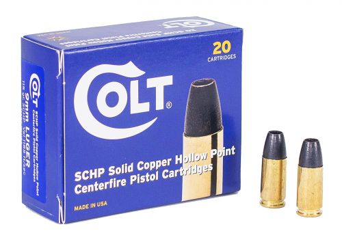 COLT AMMO 9MM 115GR. Solid Copper Hollow Point 20