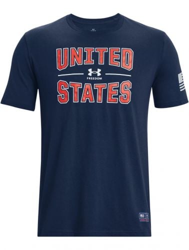 UA Mens Freedom United States T-Shirt Academy Medium