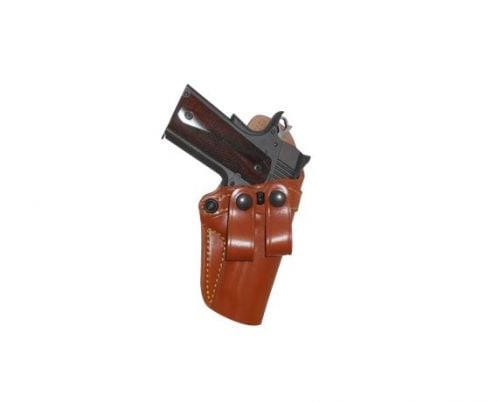 Gould & Goodrich Right Handed Gold Line Inside Pants Holster Chestnut Brown for Kimber Ultra Carry